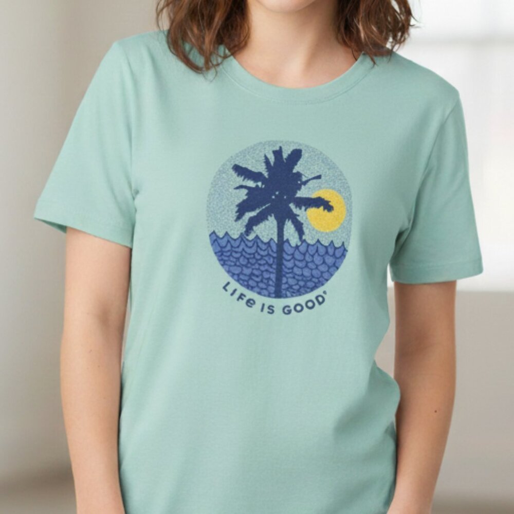 Life is Good "Cool Tee" Palm Tree Graphic - Picture 2 of 8